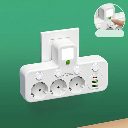 PlugWise™ – Smart Grenuttag med USB Laddningshub