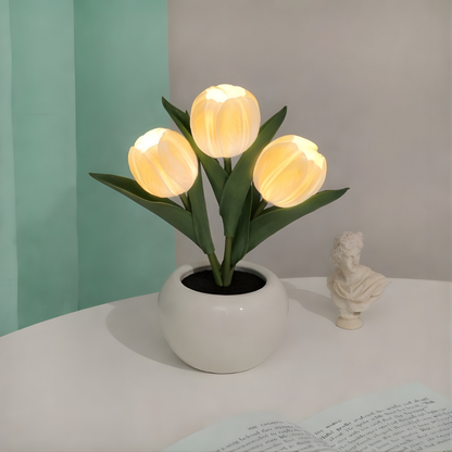 FloraLume™ – Romantisk Tulpan LED Nattlampa