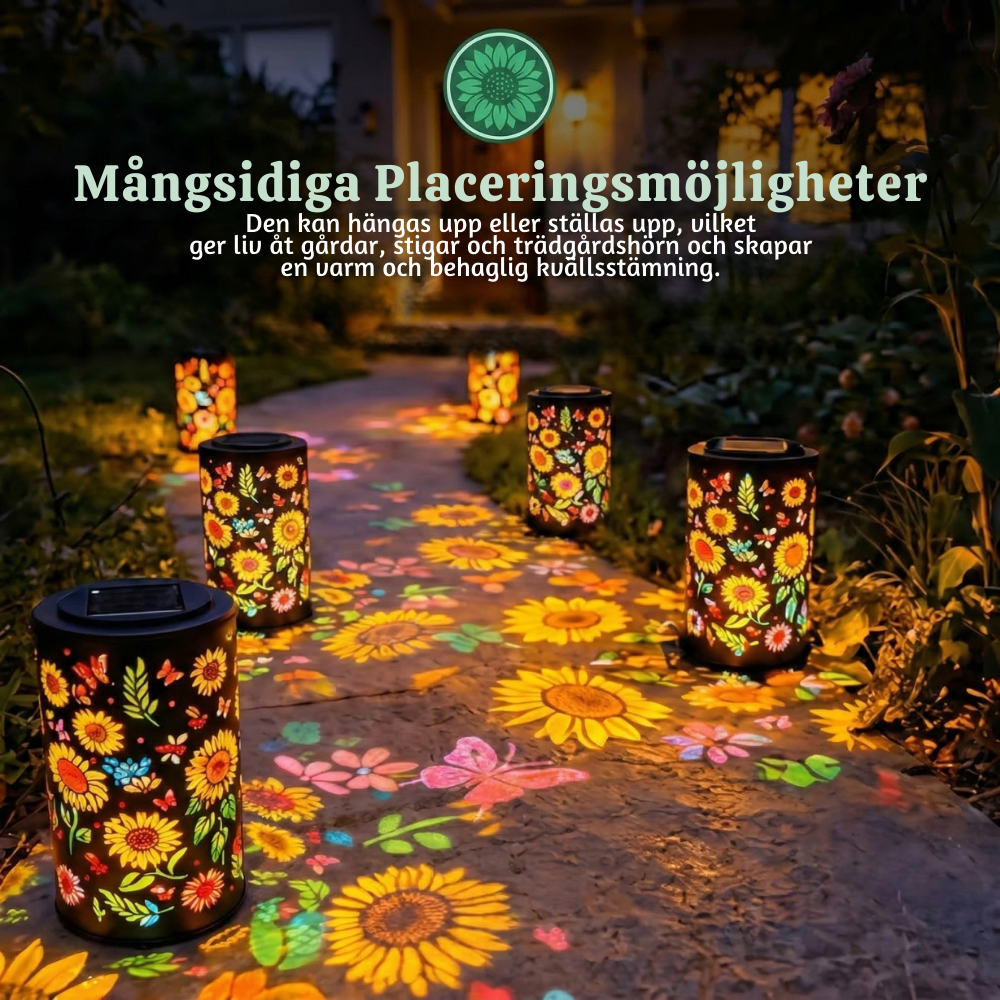 FloraGlow™ – Färgglad Soldriven Blomster Lykta Lampa
