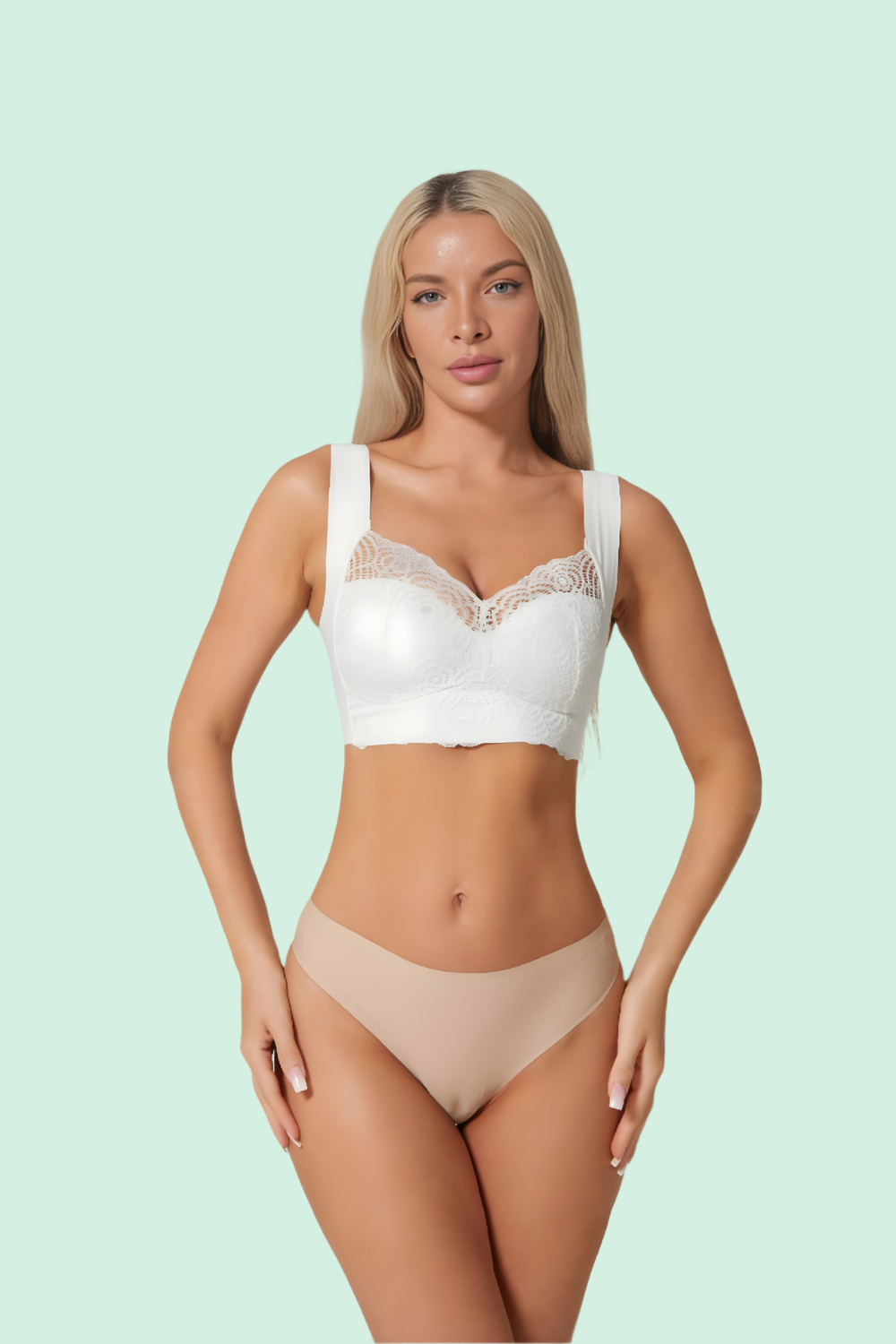 Selene™ – Sömlös Spets Push-Up BH med Stöd