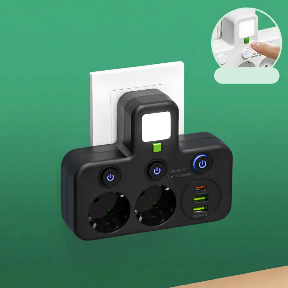 PlugWise™ – Smart Grenuttag med USB Laddningshub