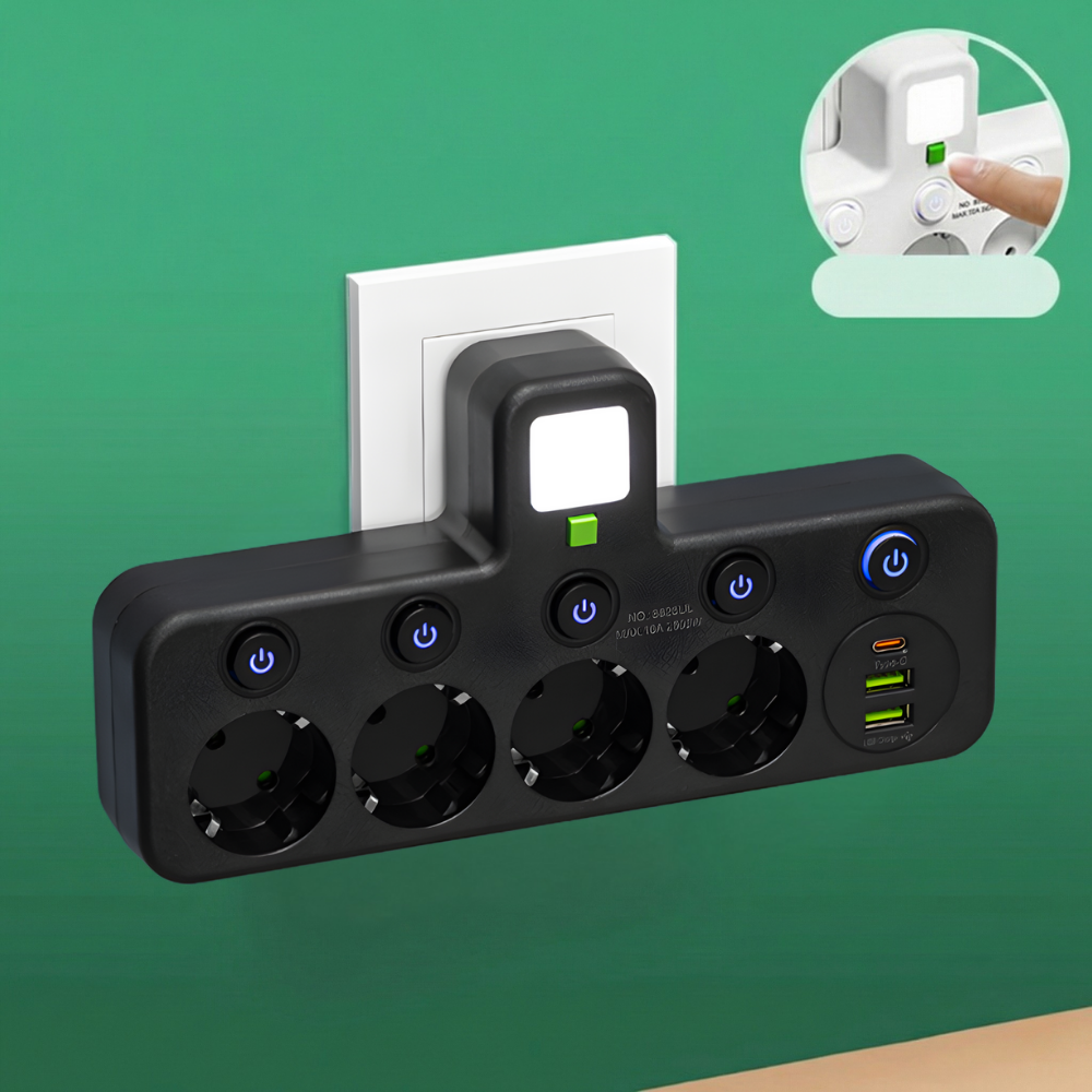 PlugWise™ – Smart Grenuttag med USB Laddningshub