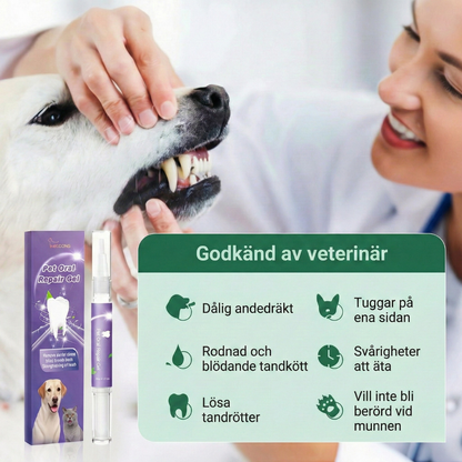 PawSmile™ – Skonsam Tandåterställande & Andefräschar Gelpenna för Husdjur