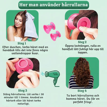 CurlBloom™ – Skonsamt Värmefritt Silikon Hårlockningsset