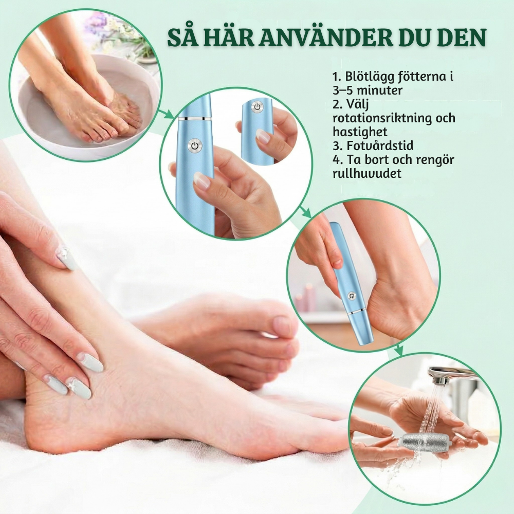 PediPro™ – Uppladdningsbar Elektrisk Pedikyr-förhårdnadsborttagare