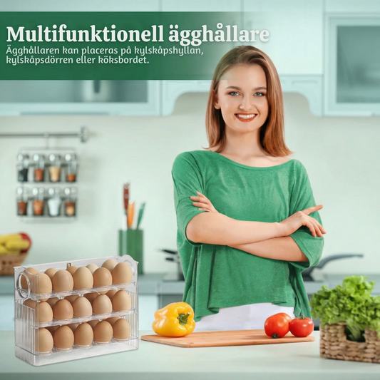 FreshNest™ – Flerskikts Självdispenserande Äggförvarings Organizer