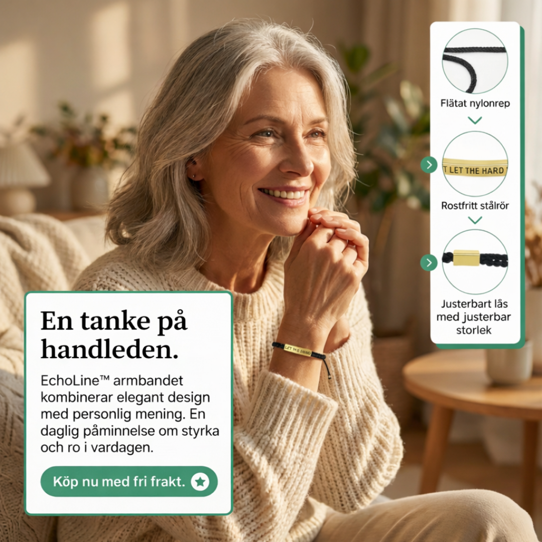 EchoLine™ – Flätat Inspirerande Armband i Rostfritt Stål