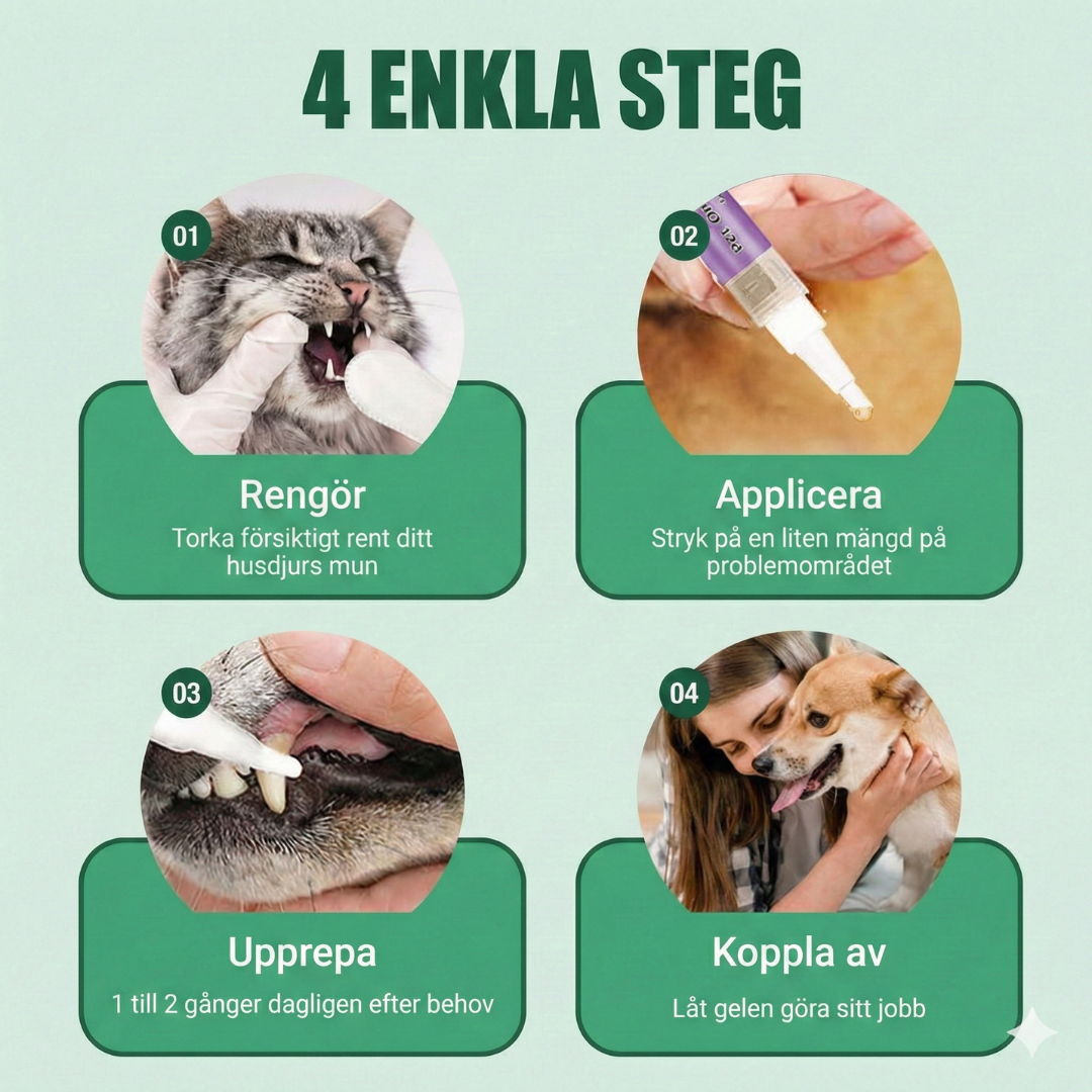 PawSmile™ – Skonsam Tandåterställande & Andefräschar Gelpenna för Husdjur
