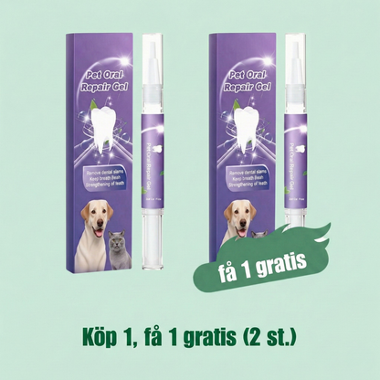 PawSmile™ – Skonsam Tandåterställande & Andefräschar Gelpenna för Husdjur