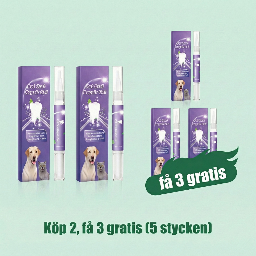 PawSmile™ – Skonsam Tandåterställande & Andefräschar Gelpenna för Husdjur