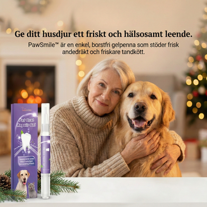 PawSmile™ – Skonsam Tandåterställande & Andefräschar Gelpenna för Husdjur