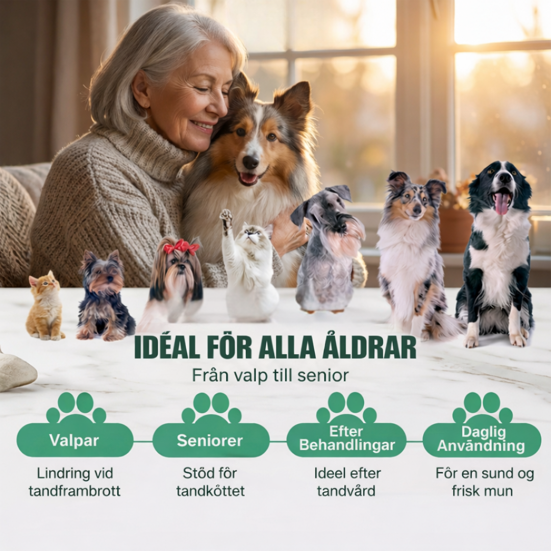 PawSmile™ – Skonsam Tandåterställande & Andefräschar Gelpenna för Husdjur