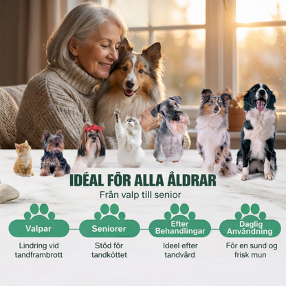 PawSmile™ – Skonsam Tandåterställande & Andefräschar Gelpenna för Husdjur