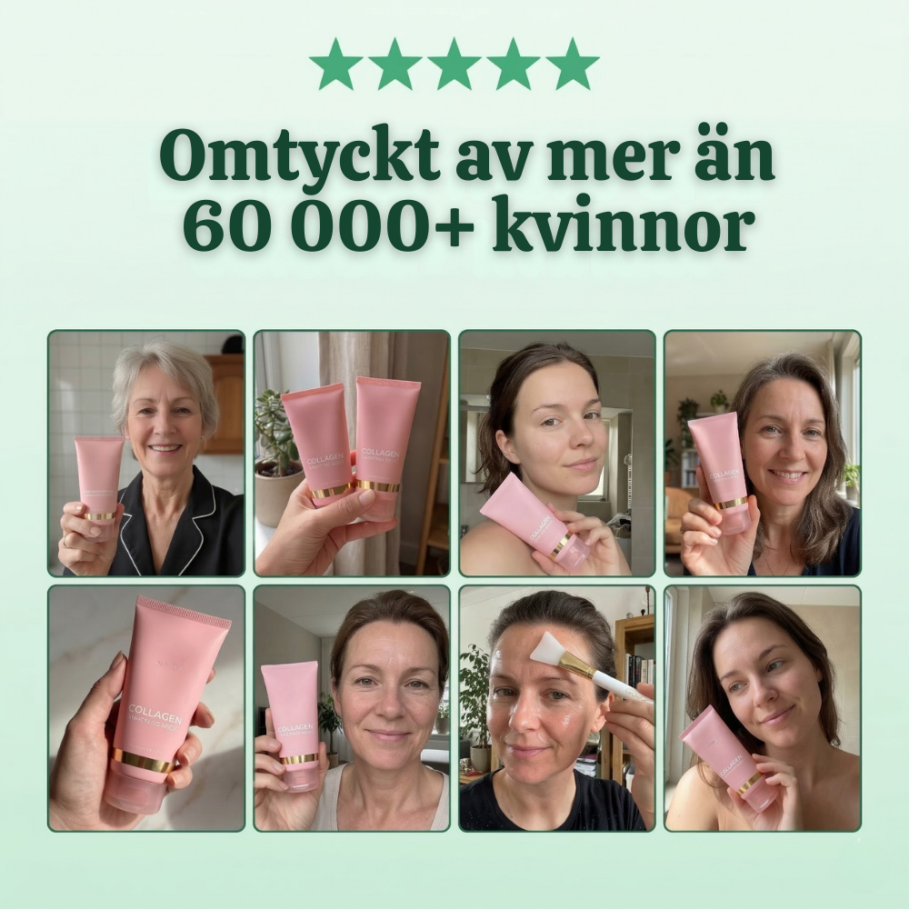 LunéaSkin™ – Återfuktande Bio-Kollagen Inpackande Nattmask Set