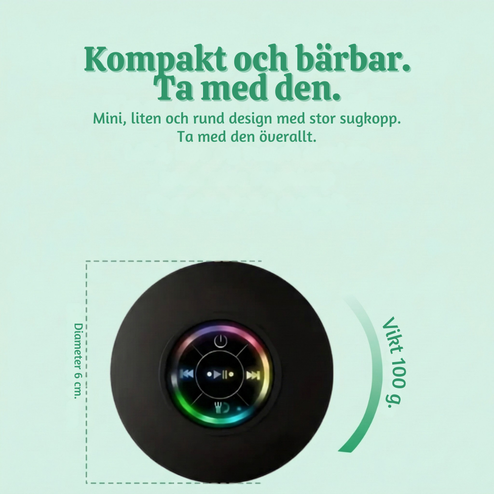 AquaTune™ – Vattentät Bluetooth Duschhögtalare