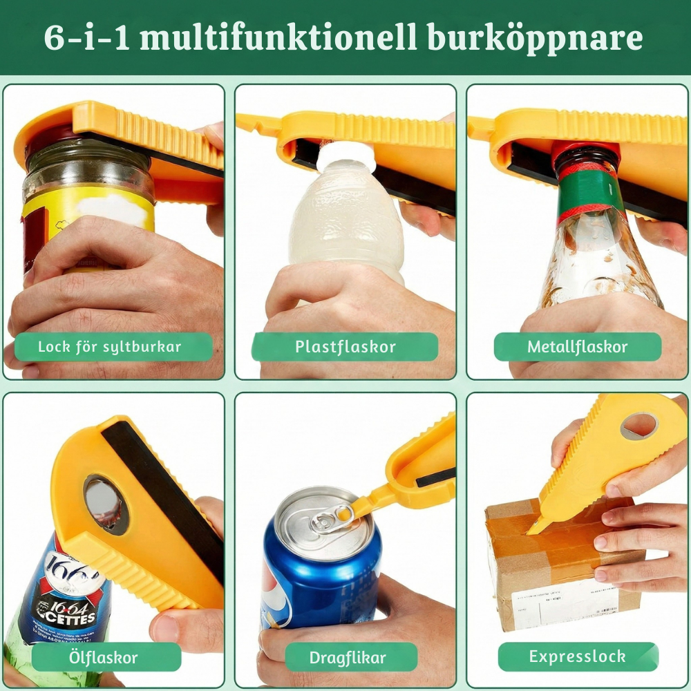 QuickPop™ – Multifunktionell Burk- och Flaskanöppnare