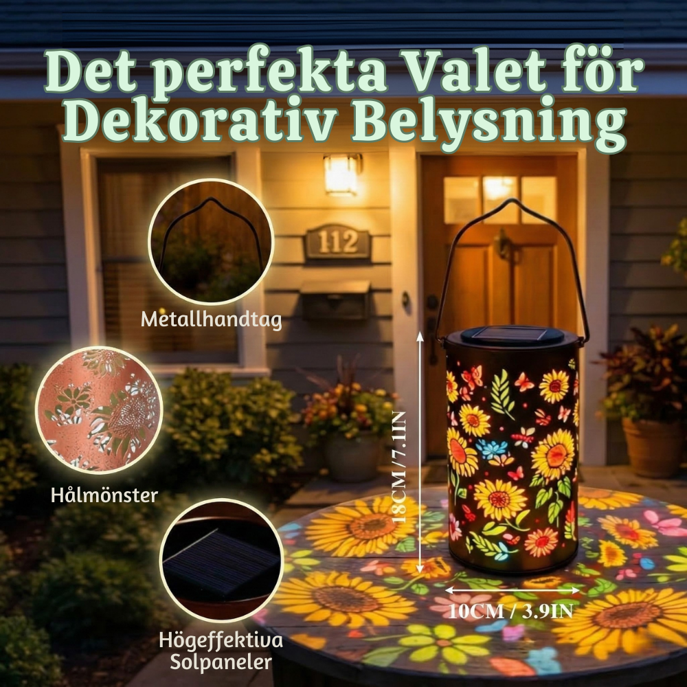FloraGlow™ – Färgglad Soldriven Blomster Lykta Lampa