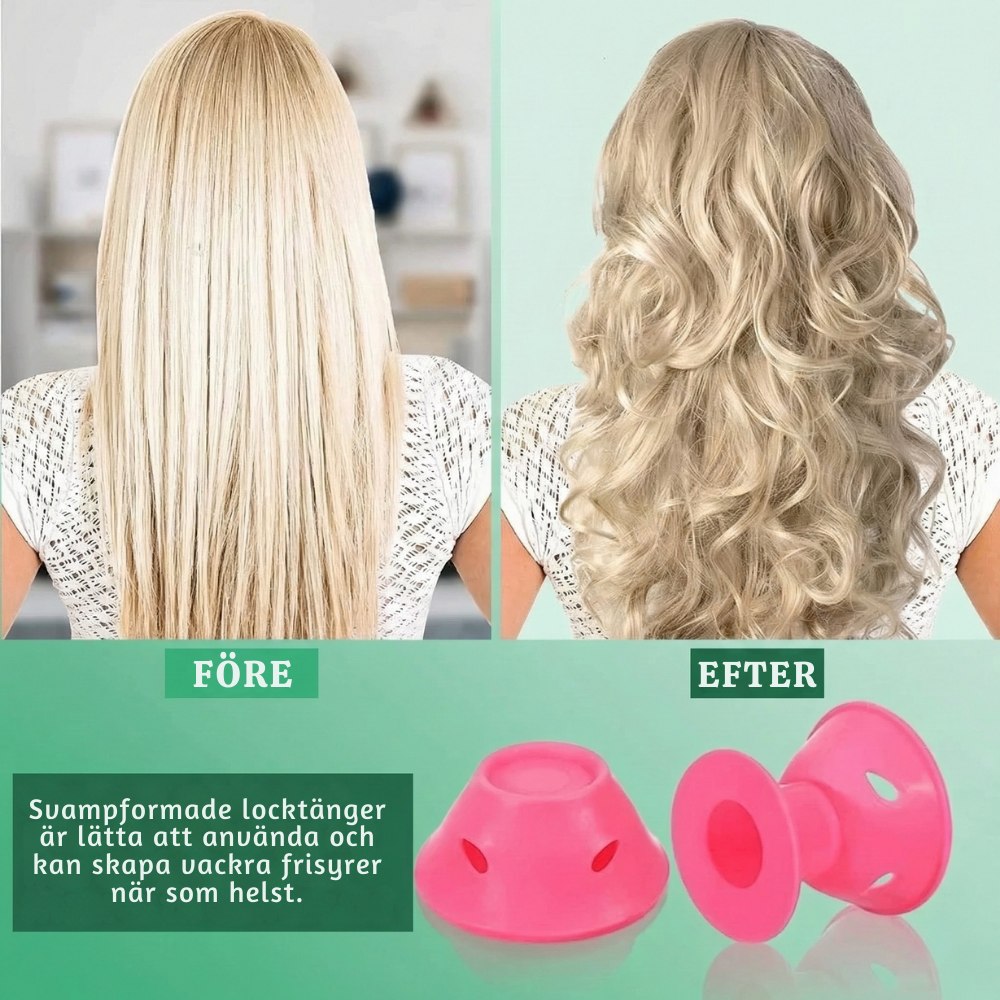 CurlBloom™ – Skonsamt Värmefritt Silikon Hårlockningsset
