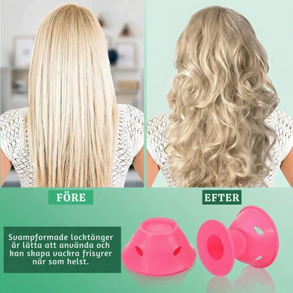 CurlBloom™ – Skonsamt Värmefritt Silikon Hårlockningsset