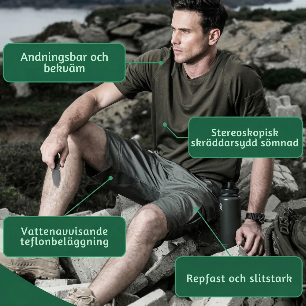 Arden™ – Vattentäta Taktiska Cargo-Shorts För Herrar Med Gratis Bälte