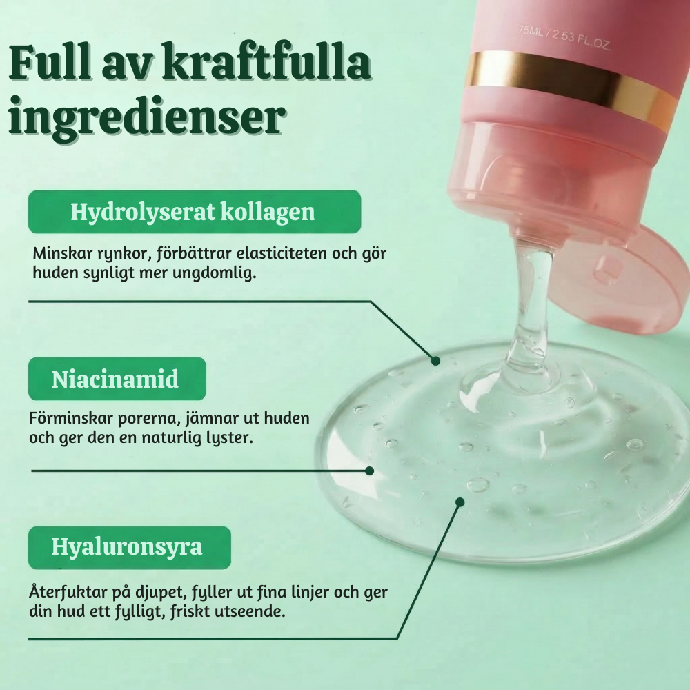 LunéaSkin™ – Återfuktande Bio-Kollagen Inpackande Nattmask Set