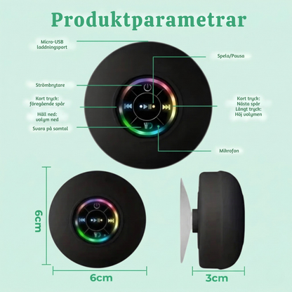 AquaTune™ – Vattentät Bluetooth Duschhögtalare