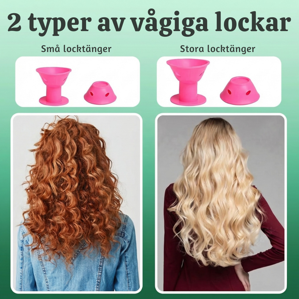 CurlBloom™ – Skonsamt Värmefritt Silikon Hårlockningsset