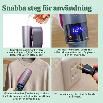 SteamPro™ – Handhållen 2-i-1 Bärbar Klädångare