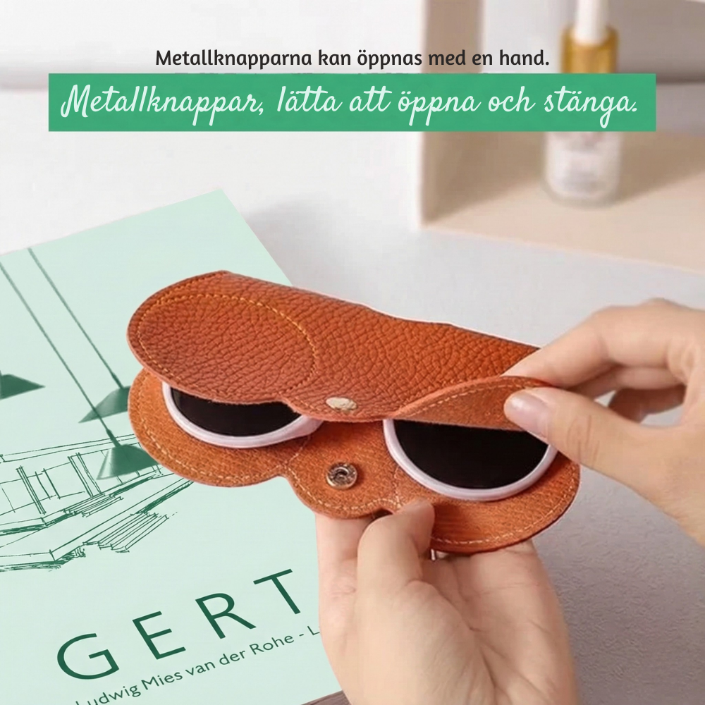 LensKeeper™ – Premium Läder Glasögonfodral