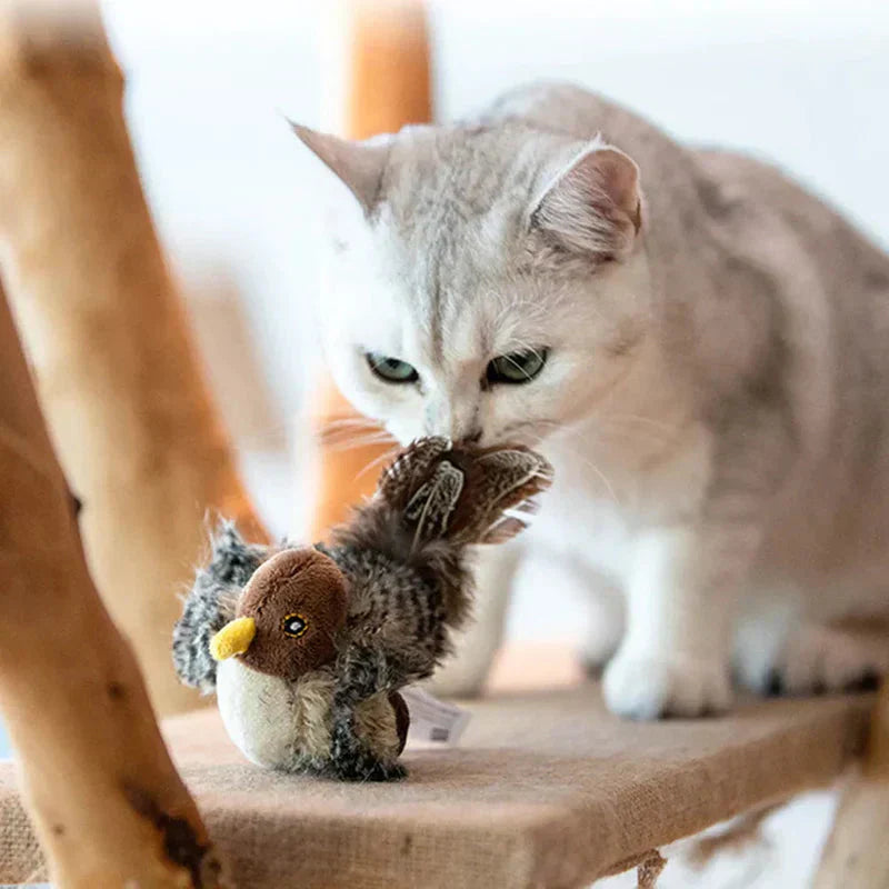 Catfri™ – Interaktivt Kvittrande Fågel Leksak