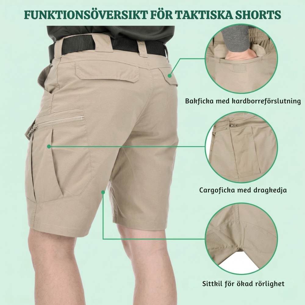 Arden™ – Vattentäta Taktiska Cargo-Shorts För Herrar Med Gratis Bälte