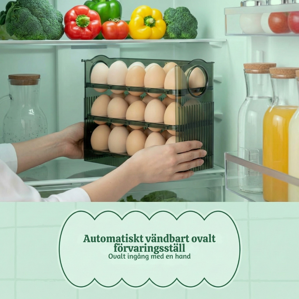 FreshNest™ – Flerskikts Självdispenserande Äggförvarings Organizer