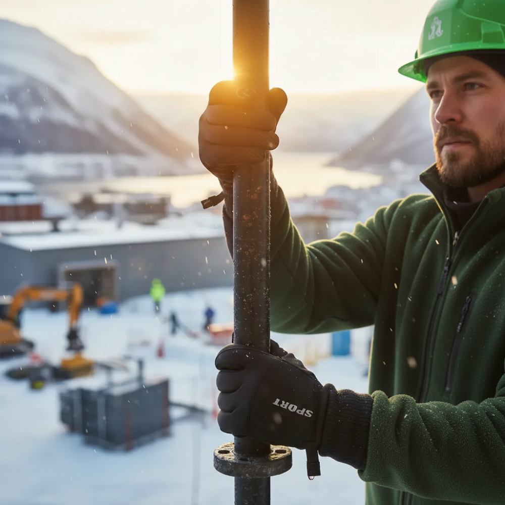 FrostLine™ – Nordiska Halksäkra Termiska Arbetshandskar för Vinter