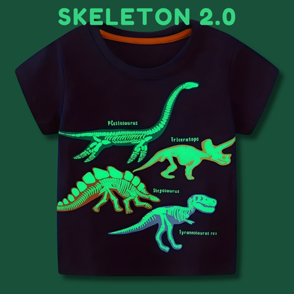 DinoGlow™ – Barn T-Shirt med Självlysande Dinosaurie