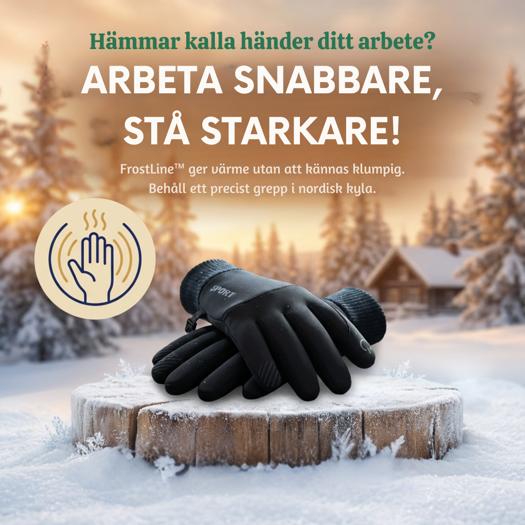 FrostLine™ – Nordiska Halksäkra Termiska Arbetshandskar för Vinter