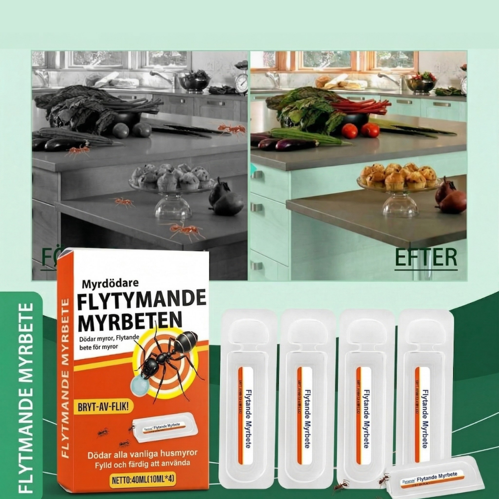 AntLure™ – Långvarigt Kit För Bekämpning Av Myror Med Flytande Bete