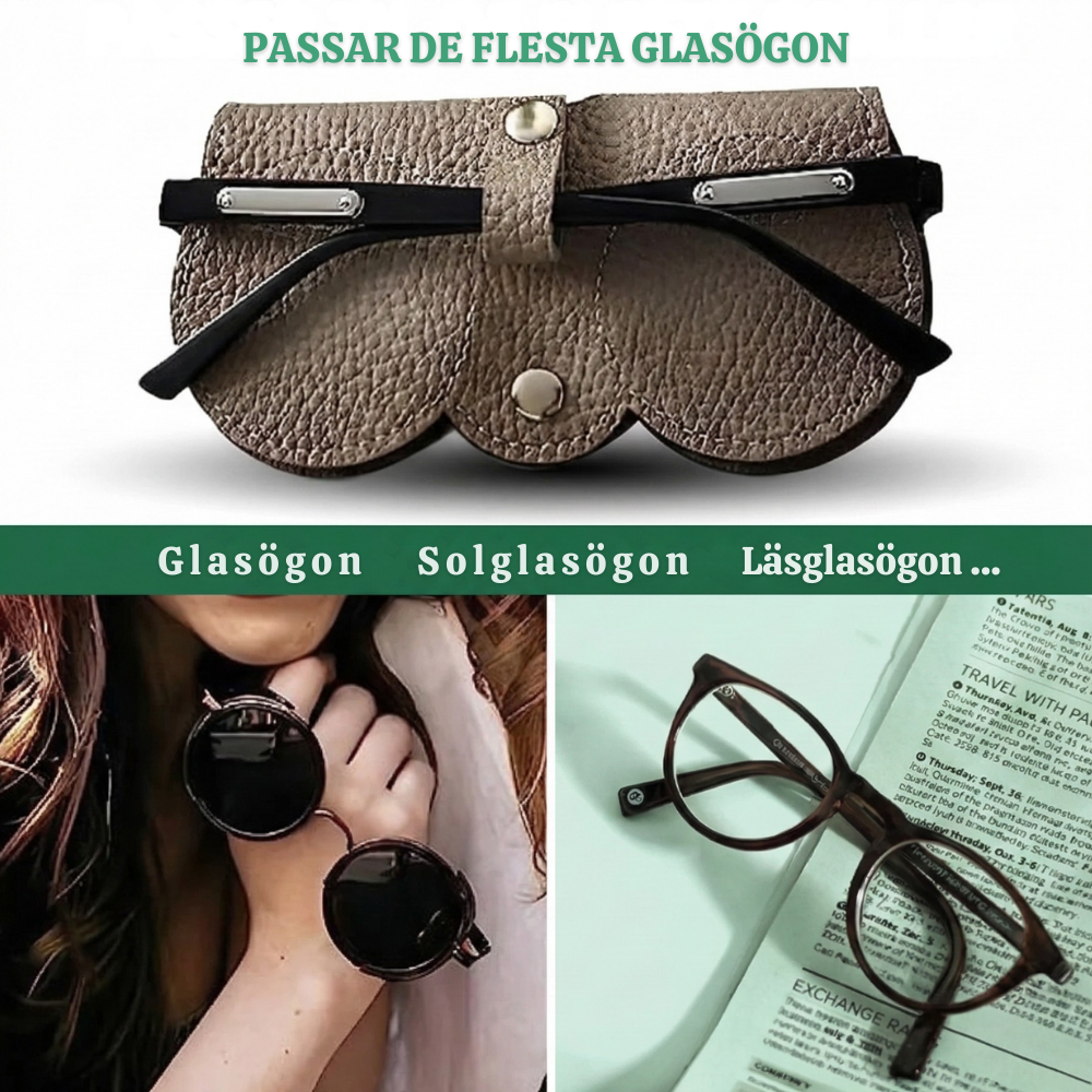 LensKeeper™ – Premium Läder Glasögonfodral
