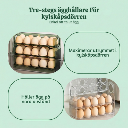 FreshNest™ – Flerskikts Självdispenserande Äggförvarings Organizer
