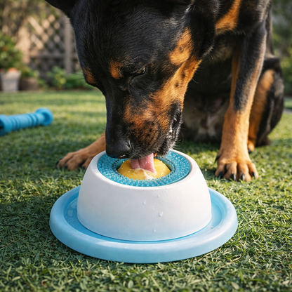 CalmNibble™ – Halkfri Slow Feeder Slickskål & Bollmatare för Hundar & Katter