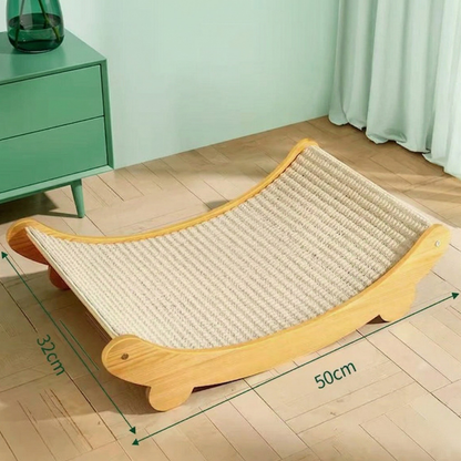 PawHaven™ – Premium 2-i-1 Sisal Klösmöbel Och Bädd För Katter