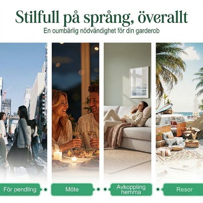 Celeste™ – Elegant Set Med Kavaj Och Byxor Med Vida Ben För Damer