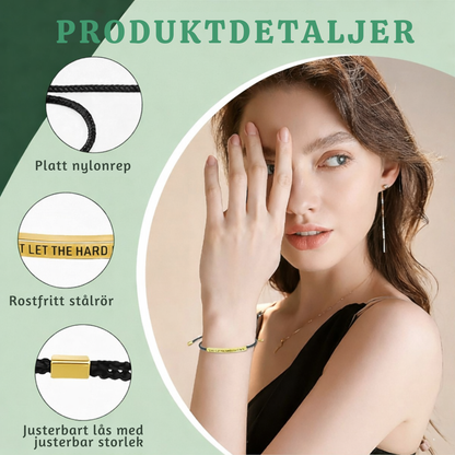 EchoLine™ – Flätat Inspirerande Armband i Rostfritt Stål