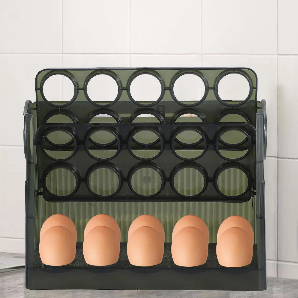 FreshNest™ – Flerskikts Självdispenserande Äggförvarings Organizer