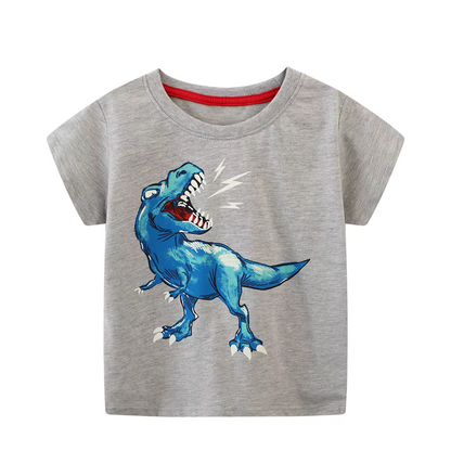 DinoGlow™ – Barn T-Shirt med Självlysande Dinosaurie