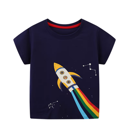 DinoGlow™ – Barn T-Shirt med Självlysande Dinosaurie