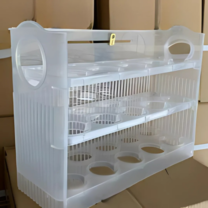 FreshNest™ – Flerskikts Självdispenserande Äggförvarings Organizer