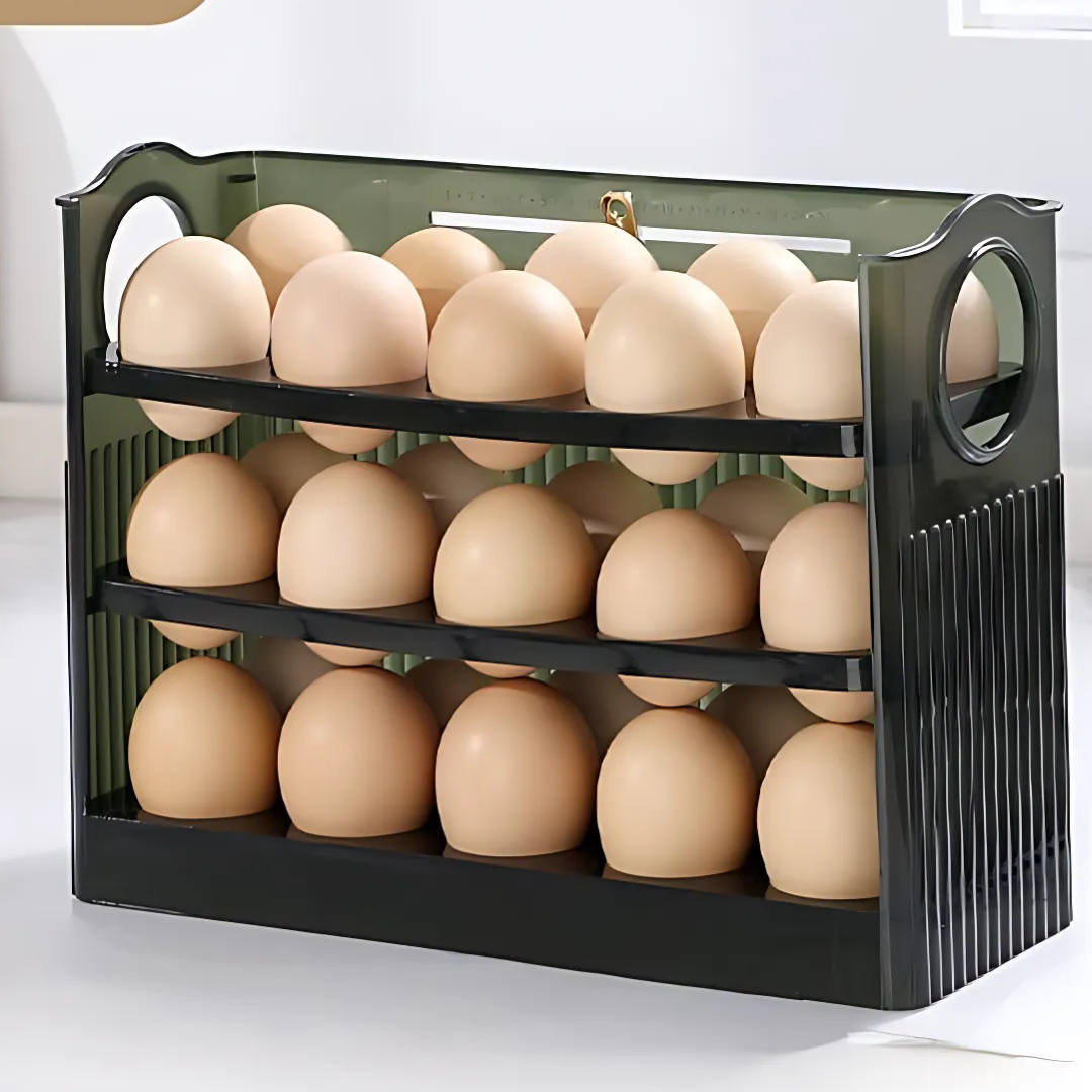 FreshNest™ – Flerskikts Självdispenserande Äggförvarings Organizer