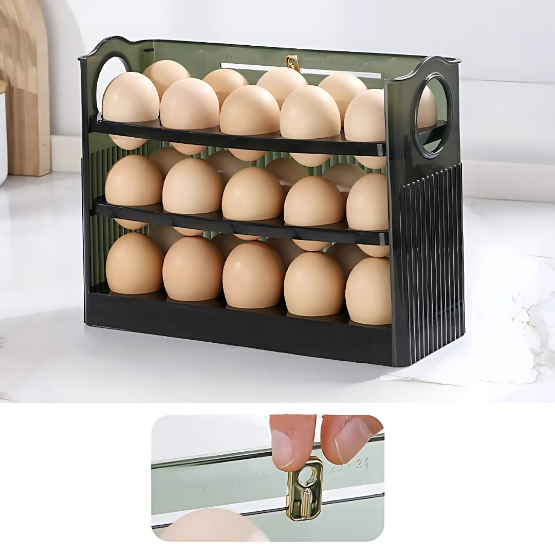 FreshNest™ – Flerskikts Självdispenserande Äggförvarings Organizer