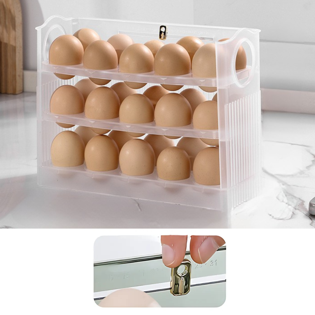 FreshNest™ – Flerskikts Självdispenserande Äggförvarings Organizer