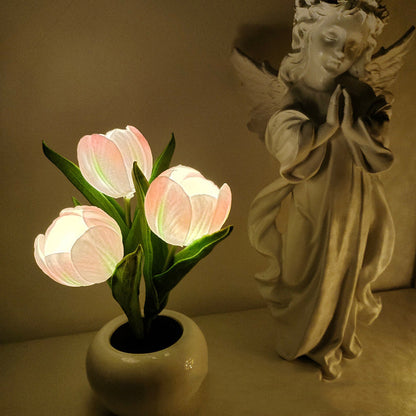 FloraLume™ – Romantisk Tulpan LED Nattlampa